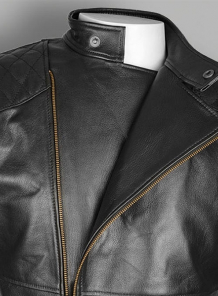 Thick Goat Black Leather Jacket # 614