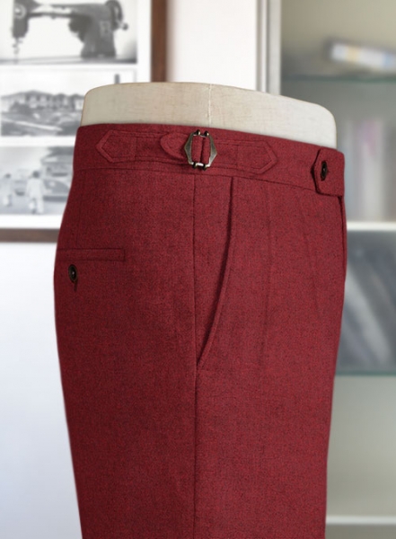 Melange Titan Red Highland Tweed Trousers