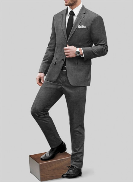 Napolean Gray Birdseye Wool Suit