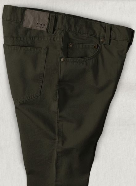 Dark olive green on sale trousers