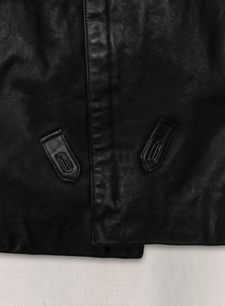 Thick Goat Black Washed & Wax Tom Hardy Leather Coat