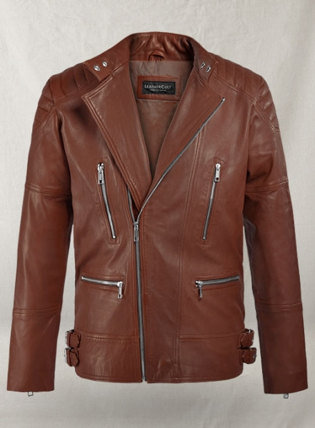Shotgun Tan Moto Leather Jacket