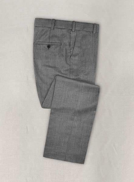 Birdseye Wool Light Gray Pants