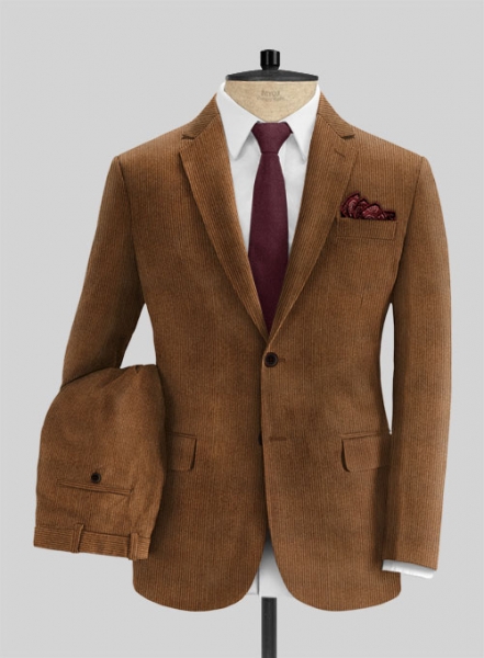 Rust Brown Thick Corduroy Suit