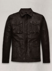 Dark Brown Jensen Ross Supernatural Season 7 Leather Jacket