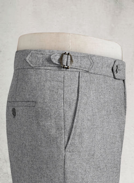 Vintage Plain Gray Highland Tweed Trousers