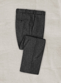 Italian Gray Houndstooth Tweed Pants