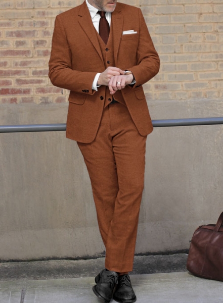 Melange Rust Tweed Suit