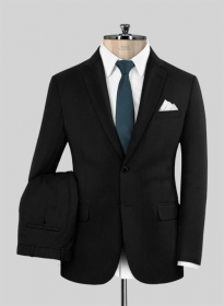 Napolean Black Wool Suit