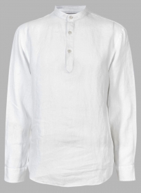Linen Chinese Collar Polo Shirts