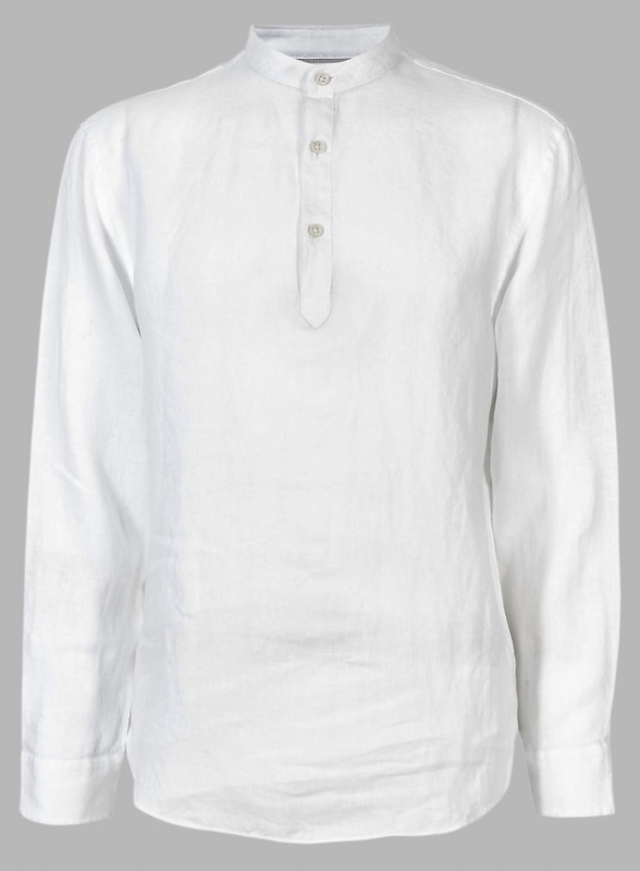 chinese collar polo long sleeves