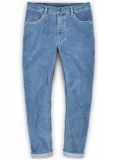 Indigo Corduroy Stretch Jeans - Light Blue