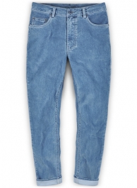 Indigo Corduroy Stretch Jeans - Light Blue