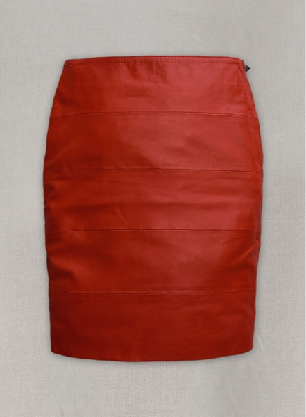 Ribbed Leather Skirt - # 445