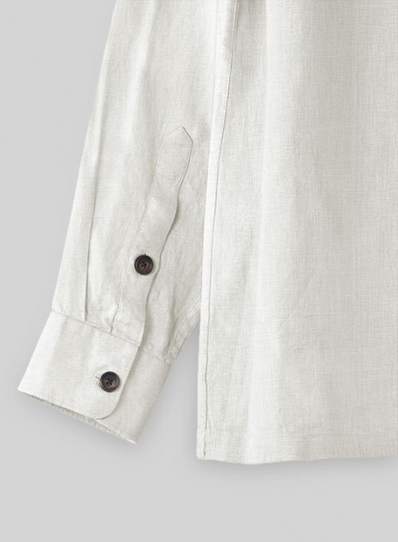 Safari Pure Natural Linen Overshirt - Full Sleeves