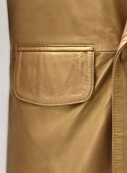 Golden Hugh Jackman The Prestige Leather Long Coat