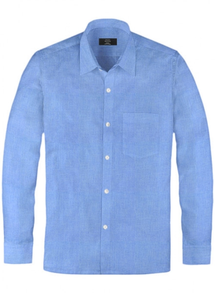 Italian Mid Blue Chambray Shirt