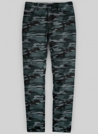 Blue Stretch Camo Jeans