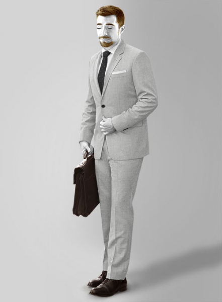 Napolean Ice Gray Wool Suit