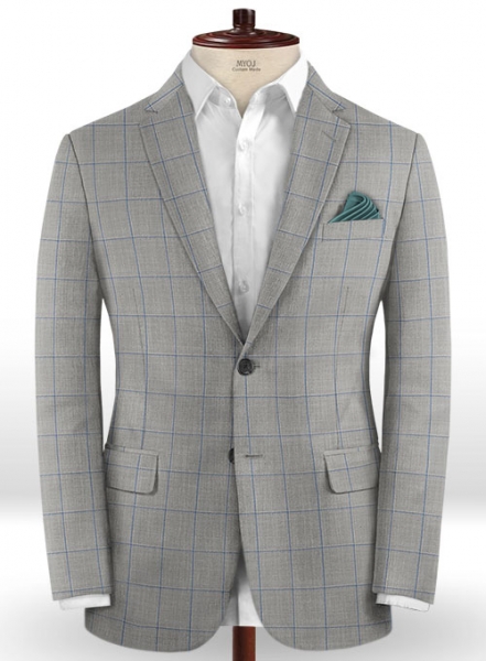 Napolean Pane Gray Wool Suit