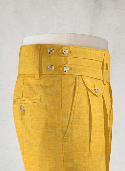 Mystic Yellow Double Gurkha Wool Trousers