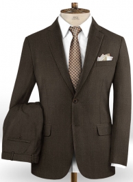 Scabal Dark Brown Wool Suit