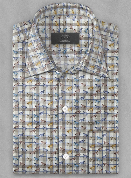 Italian Pony Cotton Shirt - Half Sleeves