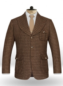 Maze Brown Tweed Danish Style Sports Coat