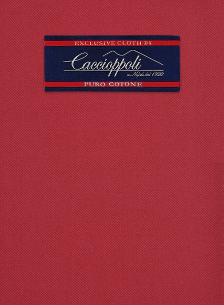 Caccioppoli Cotton Gabardine Tango Red Pants