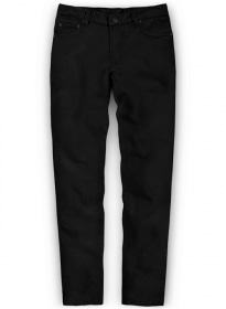 Heavy Knit Black Stretch Chino Jeans