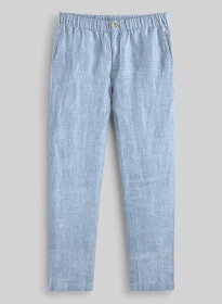 Easy Pants Tropical Blue Pure Linen