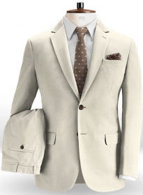 Light Beige Peach Finish Chino Suit