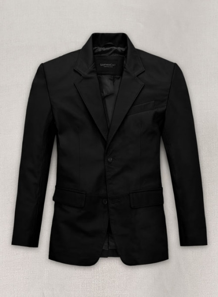 Soft Rich Black Leather Blazer