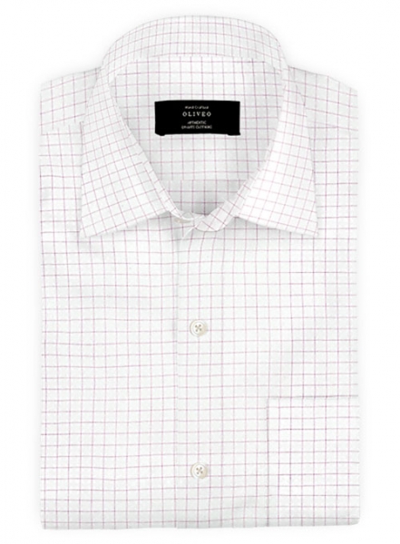 Giza White Checks Cotton Shirt - Full Sleeves