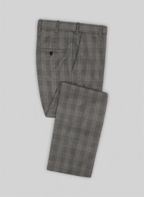Gray Mont Checks Flannel Wool Pants