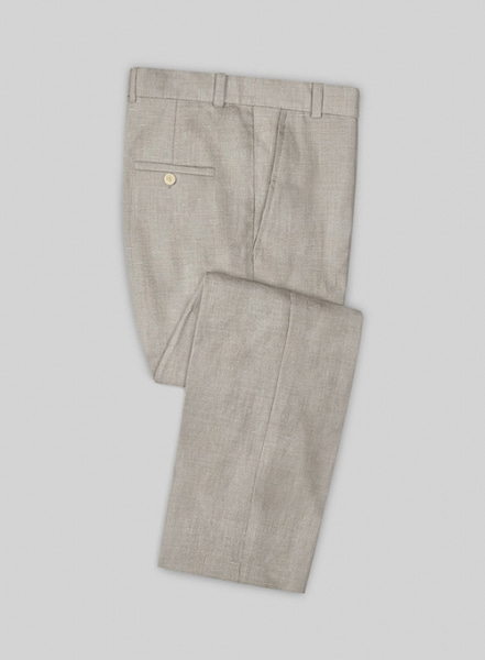 Ivy Beige Pure Linen Pants