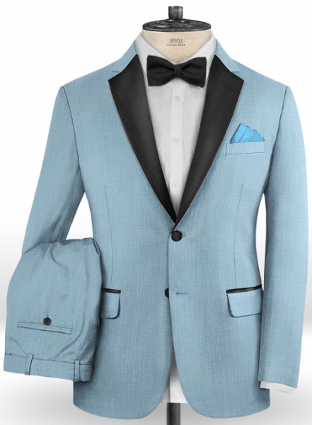 Napolean Taj Blue Wool Tuxedo Suit