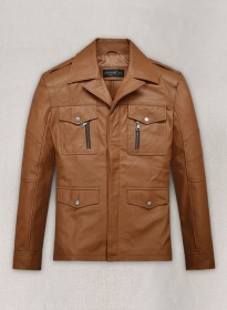 Soft Hunter Tan Leather Jacket # 621
