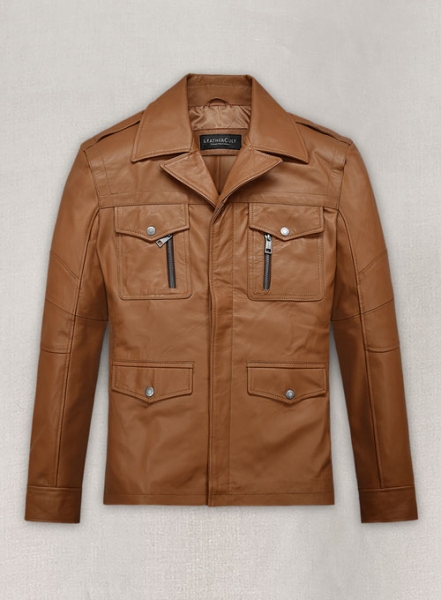 Soft Hunter Tan Leather Jacket # 621