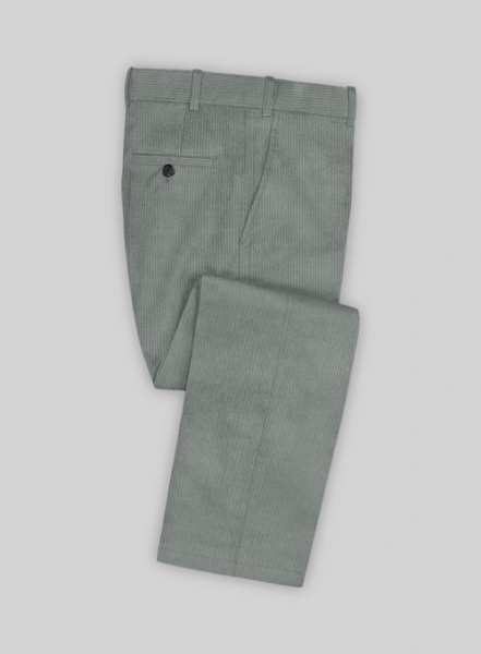 Gray Stretch Corduroy Suit