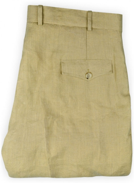 Pure Tan Linen Pants