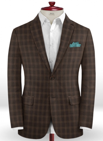 Napolean Mirro Brown Wool Suit