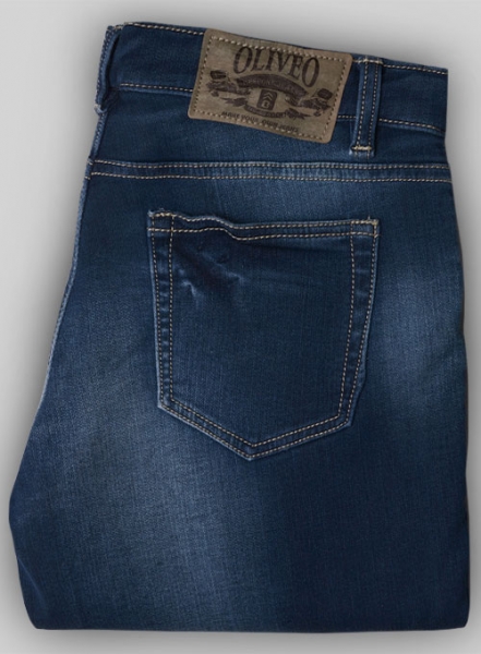 Knitted Jogger Denim Stretch Jeans - Indigo Wash