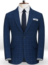 Pisa Blue Feather Tweed Jacket