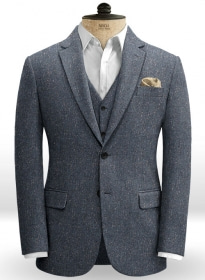 Runway Blue Flecks Donegal Tweed Jacket