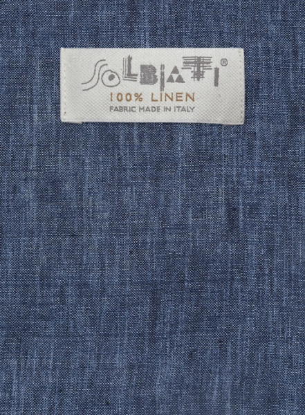 Solbiati Indigo Blue Linen Shirt - Half Sleeves