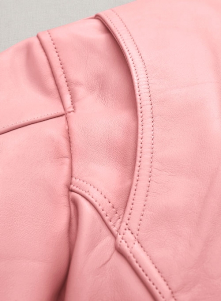 Light Pink Jessica Alba Leather Jacket