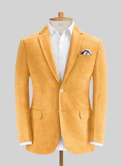 Naples Yellow Thick Corduroy Jacket