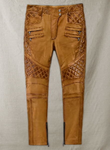 Carrier Burnt Mustard Leather Pants