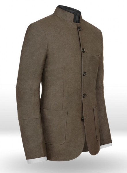 Frosted Brown Terry Rayon Breezer Style Jacket